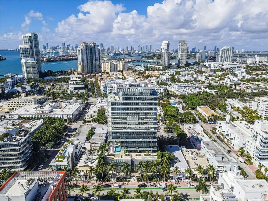 Glass by Rene Gonzalez is an ultra-luxurious and exclusive condominium situated in the prestigious South of Fifth neighborhood in Miami Beach. With just 10 residences, this boutique building offers a one-of-a-kind living experience defined by its sophisticated design, soaring 10-foot ceilings, and breathtaking 360-degree views of the ocean, park, city, and pool. This stunning 2-bedroom, 2.5-bathroom residence spans the entire 7th floor and boasts an impressive 2,039 square feet of terrace space, perfect for soaking in the vibrant surroundings. Residents of Glass enjoy unparalleled amenities, including a private beach club, a sparkling pool, and a state-of-the-art gym.