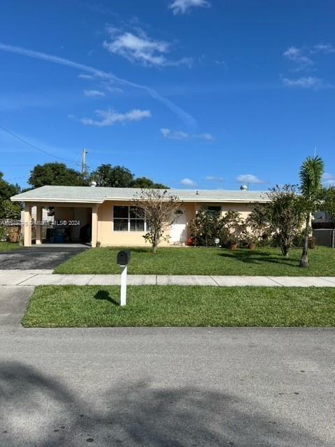 Well maintained 3/2 single family home with carport and separate laundry room with washer and dryer. Tile throughout, fenced-in large backyard. Landlord maintains lawn care. No pets. Background/credit check require of all adults. First month and 2 security deposits required.