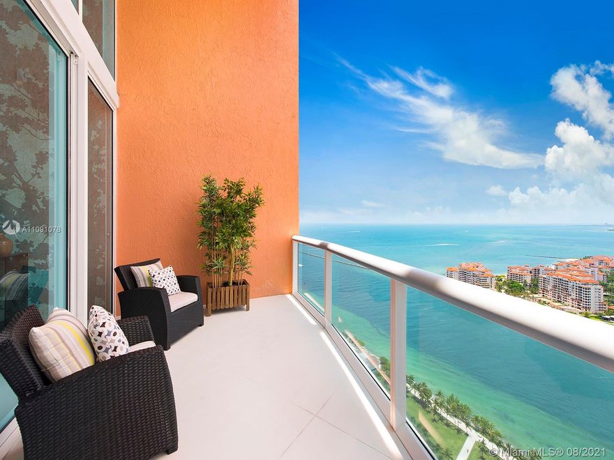 A rare penthouse find with views for days!  Italian designer and architect Romano Ferretti has completely remodeled this 2-story 4,100SF, 4 bedroom, 4 bath penthouse at Portofino Towers with a unique and modern edge.  Floating staircase, 20' floor to ceiling windows with breathtaking views of Miami Beach and downtown skyline. Italian porcelain & hardwood floors throughout. Open kitchen with Gaggenau appliances. 3 parking spaces, 24Hr valet, guard gate. Gym/spa, tennis, 2 pools. Owner Financing Available.