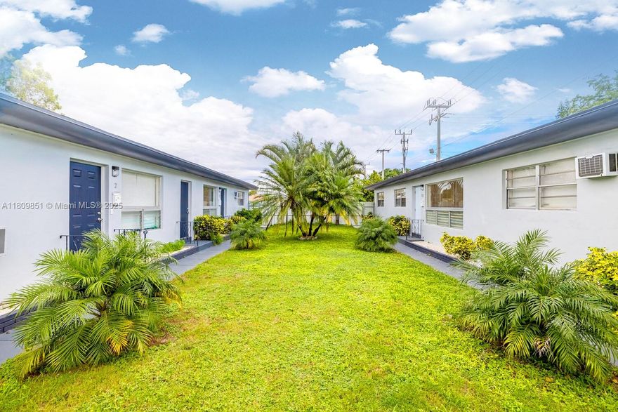 10 Units Multi-family property for sale at 6.82% Cap Rate for cash purchase. Just a few blocks away from Downtown Hollywood and 7 minutes to the beach. 2 buildings- 7 1Br units (584 sq.ft.), 2 2Br units (800 sq.ft.), 1 3Br unit (1,300 sq.ft.). New Roof! 20 parking spaces plus street parking available. DH-2 Zoning-4 Stories, up to 45ft. Available now, call today!