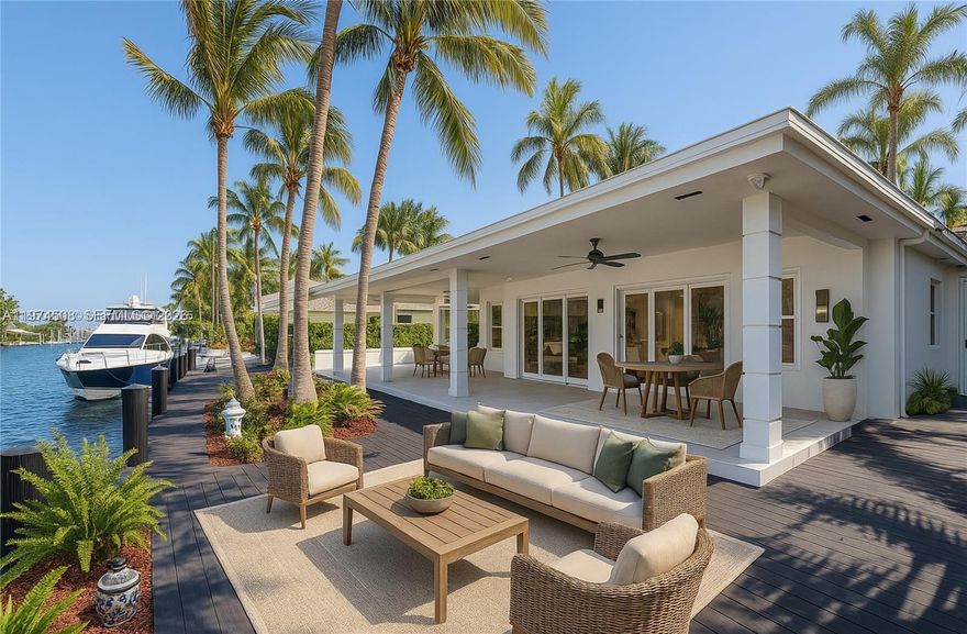 Prime deep-water waterfront in gated Keystone Point (No association fee), one lot off the point with 75’ of canal frontage, 17’ depth, and no fixed bridges. Fast ocean access via Haulover Inlet and easy run to the Sandbar. Large 75 x 125 lot with wide water views and strong boating position for large vessels. Renovated 4BR/3BA home with impact glass windows and doors, updated systems, open layout, and pool. Ideal as a luxury waterfront residence today with long-term redevelopment upside. Property leased through August 31. Exceptional boating location, lot size, and access in one of North Miami’s premier waterfront communities. (Some photos have been virtually staged and/or digitally enhanced.)
