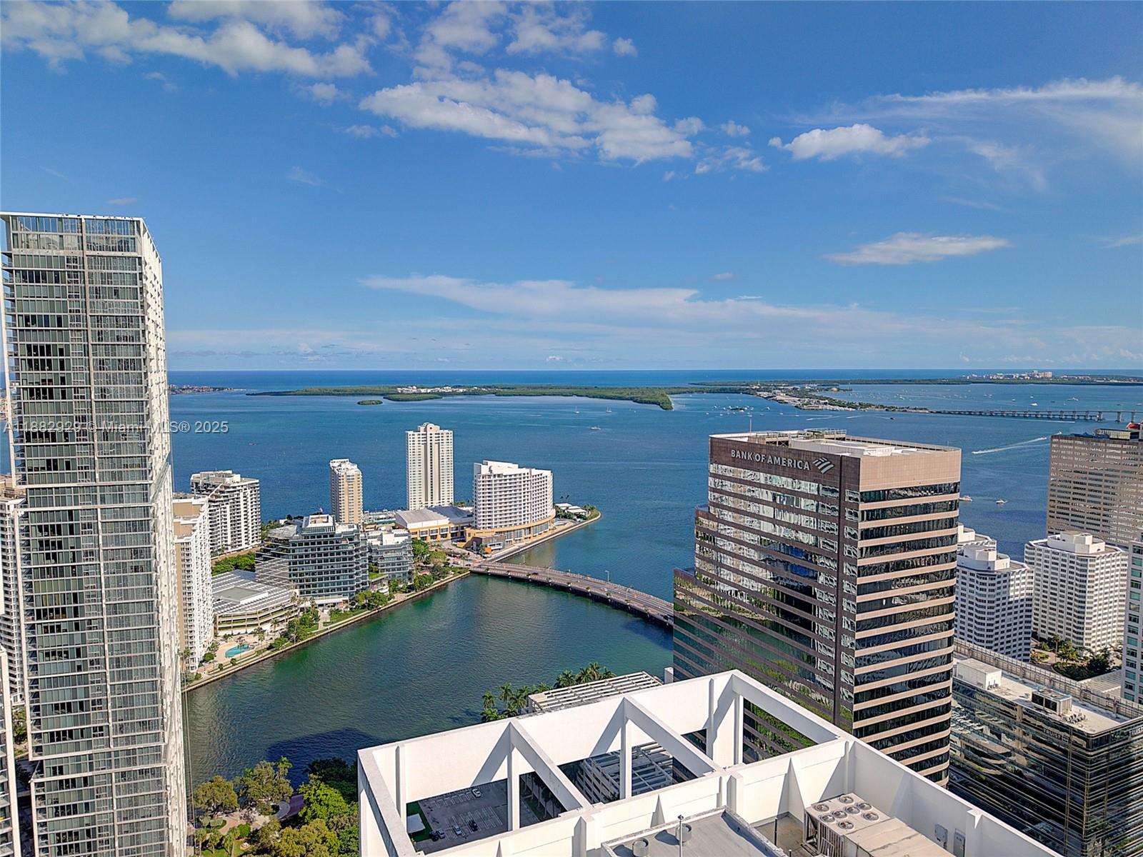 Spacious and stylish 3-bedroom, 3-bath corner unit with stunning city, river, and bay views. features a split floor plan, large ceramic tile floors, and a modern kitchen with azul bahia granite waterfall countertops, backsplash, and stainless steel appliances. the primary bath offers a jacuzzi tub, separate shower, and marble vanities in all bathrooms. enjoy walk-in closets and luxury amenities including two heated pools (one rooftop with panoramic views), spa with sauna and steam room, private theater, fitness center, wine and sports lounges, bbq areas, and 24-hour concierge and valet. steps from brickell city centre, whole foods, top dining, shopping, and downtown miami.
