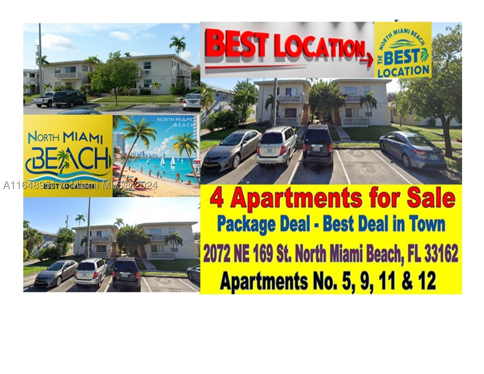 2072 NE 169th St 9, 11, 12 & 5, North Miami Beach FL 33162