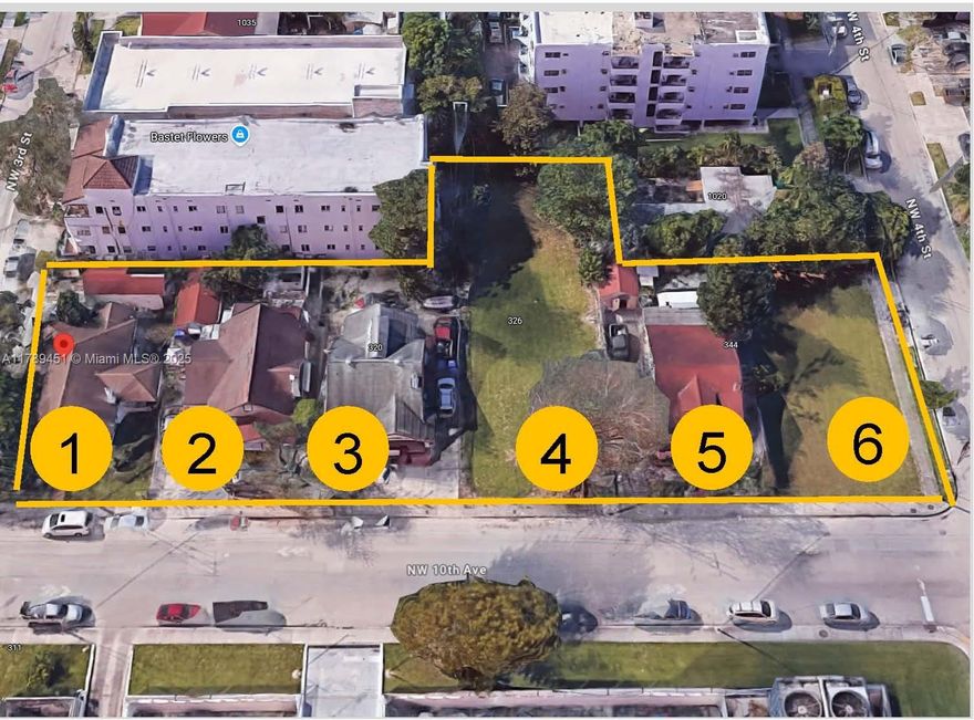 6 PROPERTIES TOGETHER SQF 32,500 Great development opportunity in Little Havana.