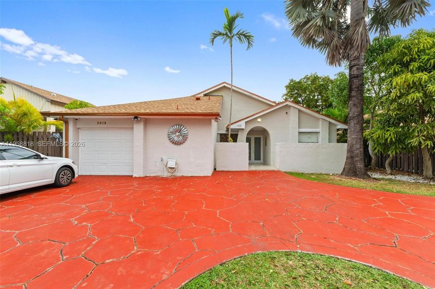 Beautifully remodeled home in the desirable Lakes of the Meadow Community, with a tranquil lake view across the street. This home boasts a one-year-old roof, new flooring, updated bathrooms, and a modern, luxurious kitchen with new stainless steel appliances. The spacious yard offers plenty of room to add a pool for entertaining guests. The garage has been converted into an additional bedroom and a third full bathroom, providing flexible living space to fit your needs. Located in a quiet neighborhood close to shopping's, restaurants, great schools and more. HOA is among the lowest around at just $125 per month, including resort-style amenities: 3 swimming pools, tennis and basketball courts, a fitness center, scenic lakes, expansive green areas, and 24-hour security. Don't miss this opportunity to own a beautifully upgraded home in a premier community offering exceptional value and lifestyle amenities.