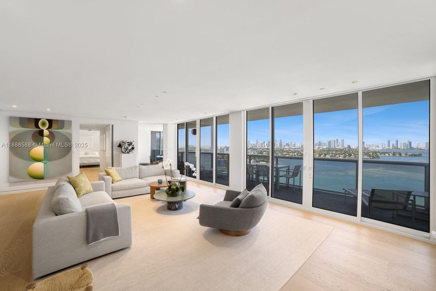 Welcome to the most unique residence in Sunset Harbour. This rare combination (2102/04/06) offers expansive living spaces with sweeping views of Biscayne Bay, and the Miami skyline. Designed by Studio Roda, this fully furnished and turnkey residence features 3 spacious Bedrooms + office/den that could becomes a 4th bedroom, 3 Full and 1 Half bathrooms, multiple balconies, and fabulous kitchen with Miele appliances. Located in one of Miami Beach’s most vibrant neighborhoods, just steps from world-class dining, shops, fitness studios, and the marina. Full-service building with 24-hour valet, pool, and fitness center. Price reflects full year Lease. Contact Broker for other terms and pricing. Available for 11/15/25.