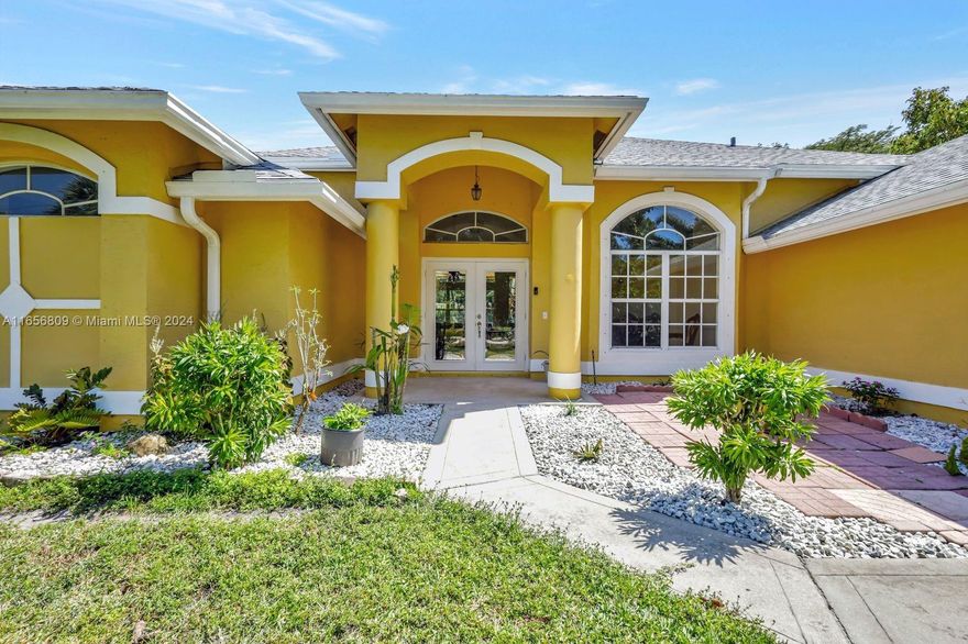 Beautiful house situated on 1.15-acre lot, this beautifully updated 4-bedroom, 2-bath home is a rare find. A new roof and a nearly new AC unit (just one year old) provide peace of mind. The master suite is a true retreat, boasting two spacious walk-in closets and a luxurious bathroom with a standing shower and a soaking tub, perfect for unwinding. The heart of the home is the airy, open-concept kitchen with high ceilings, ideal for entertaining. Step outside to enjoy the sparkling pool and relax in the expansive backyard, complete with a 1,000 sq. ft. shed. Electric entry gate, freshly painted interiors, and a charming space await you. Doves will be taken by the owner, and there’s a dog on the premises.