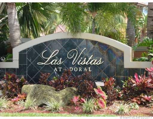 Great condo in very desirable Doral community Las Vistas. Big walk-in closet in the master bedroom. Washer & Dryer inside unit. Screened-in balcony . Good condition & move-in ready. This won't last. Call to