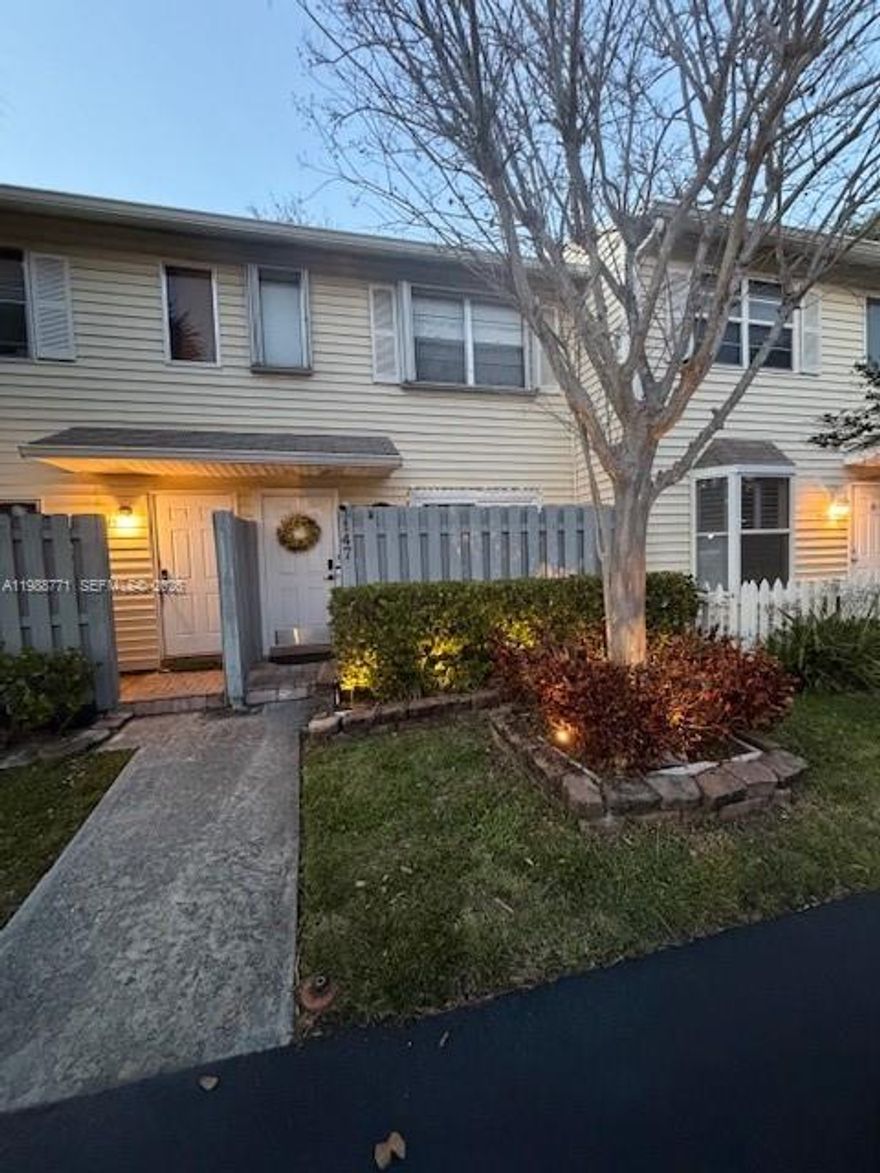 WOW! Stunning townhome in Lakebridge! Top to bottom remodel. Granite counters, imported 1 inch tiles on bar, open concept makes this well lit kitchen any chefs dream! Granite stairs lead to an oversized master bedroom with your dream bathroom, full sized washer & dryer, and a second bedroom perfect for kids, an office or a roommate. Hurricane shutters for all windows and doors. Tropical foliage & fence gives you privacy on your own personal patio overlooking the pond. All ages welcome. Large pets welcome with a maximum of two dogs per unit. Two car limit per unit. Rent right away... an investors dream! minimum lease 4 months. Thus is an estate sale.