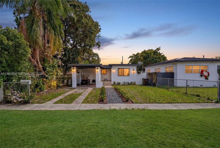 Fully renovated property featuring a 2-bedroom, 1-bath main home with 935 sq ft, plus a separate legal 1-bedroom, 1-bath guest house with 495 sq ft. Recent upgrades include a new roof, hurricane-impact windows, new ceilings and walls, updated bathroom, 50-year warranty flooring, new A/C, new kitchen, and new water heater. The property also features propane gas and a private well pump. Excellent opportunity for multigenerational living or to live in one unit and rent the other. Property is currently tenant-occupied at $3,600/month through October 31, 2026.