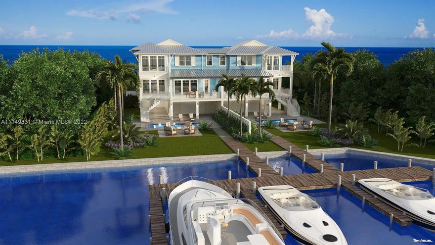 Sea Oats, at Seabreeze Cove - Construction is underway, with completion in Spring 2022. This residence is designed to enjoy the full ocean views offered across Sea Oats Beach and also offers a backyard, tropical sanctuary, overlooking the bay-side lagoon. This spacious & luxurious residence features 3,970 sq. ft. under air, 4 bedrooms with 2 master suites, 4.5 baths, a great room on the second floor, and a bonus room on the 3rd floor with views of the ocean. Expertly designed with high-end chef's level appliances, Smart Home technology pre-wired, multiple private loggias, private elevator, 6 car garage bays, private pool, and outdoor kitchen which lends to endless outdoor entertaining opportunities.