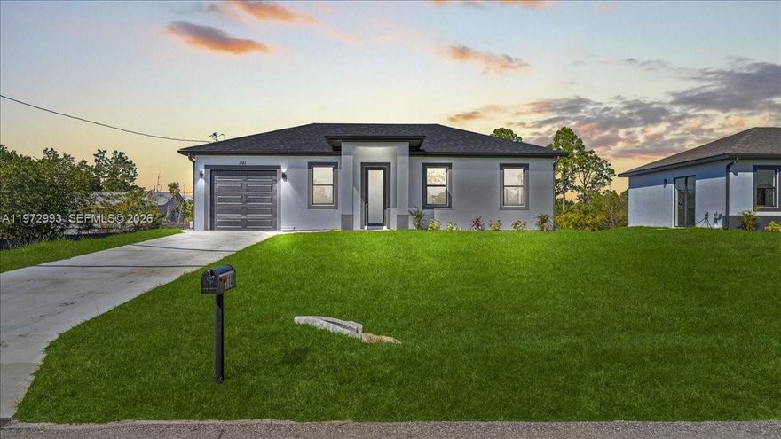 Seller is offering up to $10,000 toward buyer’s closing costs. Make your 2026 dreams come true. Why rent when you can build equity in your own home? Located in a quiet, friendly neighborhood with easy access to local shopping, dining, and major roads across Lee County. Own your dream home at Lehigh acres, This brand-new 3-bedroom, 2-bathroom home offers a spacious open floor plan, modern kitchen, Move-in ready and waiting for you, seller is motivated !!start making memories in a home you can call your own. Schedule your showing today!