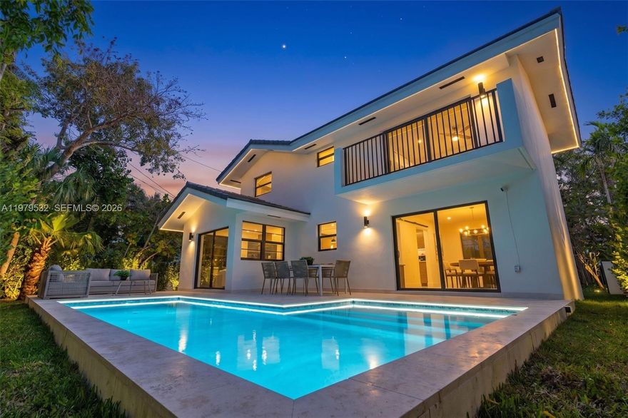 Fully Renovated Coral Gables Pool Home Just Steps from the University of Miami

Experience modern living in this beautifully renovated 4-bedroom, 3-bathroom home located in one of Coral Gables’ most desirable and walkable neighborhoods. Just minutes from the University of Miami, this move-in ready residence offers the perfect blend of style, comfort, and location.

This two-story home features a brand-new pool, new roof, impact windows and doors, and all-new appliances. The bright and open layout is filled with natural light, highlighted by stunning wood vaulted ceilings and a modern floating staircase that creates a striking architectural centerpiece.

Designed for indoor-outdoor living, the spacious backyard and pool area are perfect for entertaining or relaxing in a private, lush setting. Situated on a beautiful tree-lined street near top-rated schools, parks, dining, and shopping.

A rare opportunity to own a fully updated modern home in prime Coral Gables.