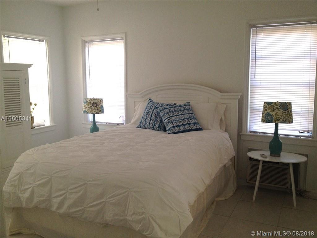 Super cute and cozy 1-bed/1-bath cottage 1/2 block from the beach. Beach entrance at 79th Street/Collins, where the boardwalk begins in the Altos Del Mar neighborhood. Unit is FULLY furnished, including all bed and bath linens and kitchen supplies. Excellent location with lots of street parking. Includes cable (Direct TV) and high speed wireless Internet. Washer/dryer is shared between 3 units, but is no extra cost. Please note: NOT 2,000 SF per Zillow, Trulia and Hotpads! The unit is 550 SF.