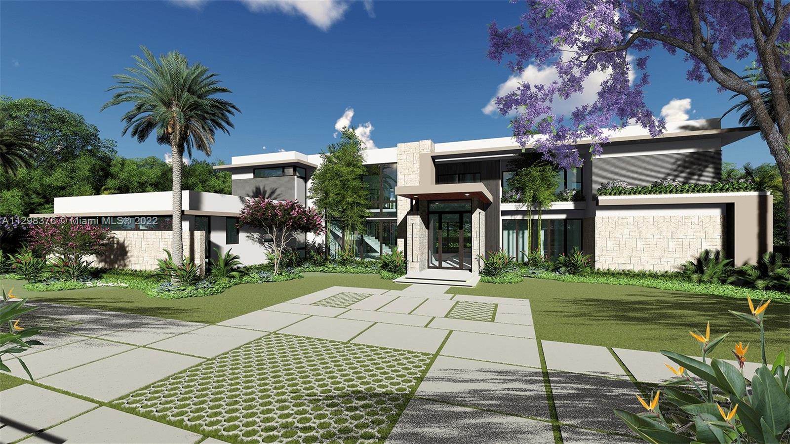 Stunning brand new contemporary private residence built on a large lot of 0.9 acres in Pinecrest, one of the most exclusive neighborhoods available in Miami.
Featuring spacious 7 bedrooms, 8 bathrooms + powder room totaling ~7,542 sq ft A/C with no expense spared. Residence features 22 ft ceilings, top-of-the-line materials and custom finishes throughout, private elevator, expansive family rooms, 3 car garage, state of the art MiaCucina kitchen, grand outdoor space with pool and heated spa for relaxing nights, outdoor summer kitchen, private outdoor terrace in master with glass railing, SmartHome and so much more. Total SQFT 9,525 / Total A/C 7584 Total Non A/C 1,941