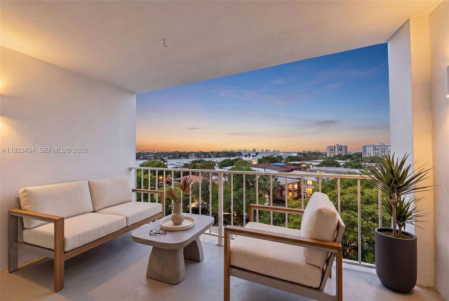Welcome to Unit 6B at the Stanton House, offering southern views of Miami Beach from your private balcony. This spacious 1-bedroom condo features 1.5 bathrooms, an open layout, and abundant natural light. Located in Normandy Isles, that is near groceries, cafes, and just a few blocks from the ocean. The unit includes an assigned garage space, private storage, guest parking, bike storage, laundry on each floor,  gym, sauna, and a pool. North Beach is rapidly evolving with exciting new developments nearby. The building is well-maintained with reserves, 50-year recertification, and a SIRS report.