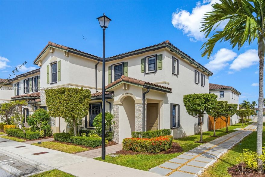 Welcome to this beautiful villa-style townhouse in Isola, a gated Lennar community with a private, resort-style feel. This 3-bedroom, 3-bath home offers 2 parking spaces, a spacious private backyard, and a bright open layout designed for both comfortable living and easy entertaining. The first floor features a full bedroom and bathroom, an open kitchen with stainless steel appliances, wood cabinetry, and a large island with bar seating, plus a spacious family room. Upstairs, you’ll find generously sized bedrooms with walk-in closets and en-suite baths. Additional features include smart home technology, tile flooring, and an in-unit washer and dryer. Residents enjoy a clubhouse, pool, fitness center, playground, EV charging stations, and easy access to the Turnpike, schools, parks, Wawa, Chick-fil-A, and Aldi.