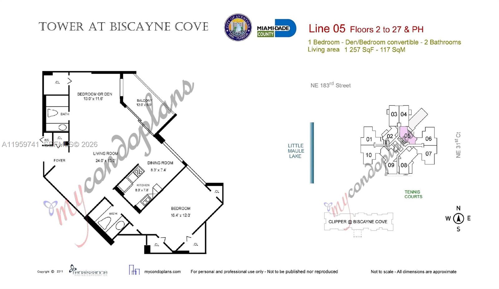 TOWER AT BISCAYNE COVE CO - Residential Lease
