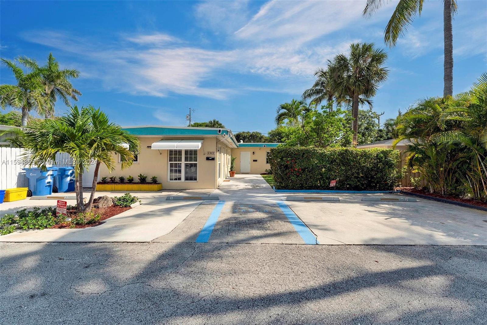 Turn key spacious, remodeled and updated LEGAL DUPLEX in the highly desirable Lantana neighborhood (East of Federal Hwy). This is the perfect location: 1 mile to the Beach and short distance to Gym, Bars, Restaurants, etc. The property is a legal duplex and operating as a short term rental, the North side or back Unit is 1 bedroom, a den (utilized as a second bedroom), 2 full baths and a beautiful backyard with enough space for a pool. South side or front Unit is 1 bedroom and 1 bath and a bid living/dining area. No HOA and Both units have backyard space for privacy and outdoor enjoyment. Great assigned parking up to 4 cars and Onsite laundry, separate electric meters and 1 meter for water. The two units are fully furnished and ready to continue as income producing Short-Term Rentals.
