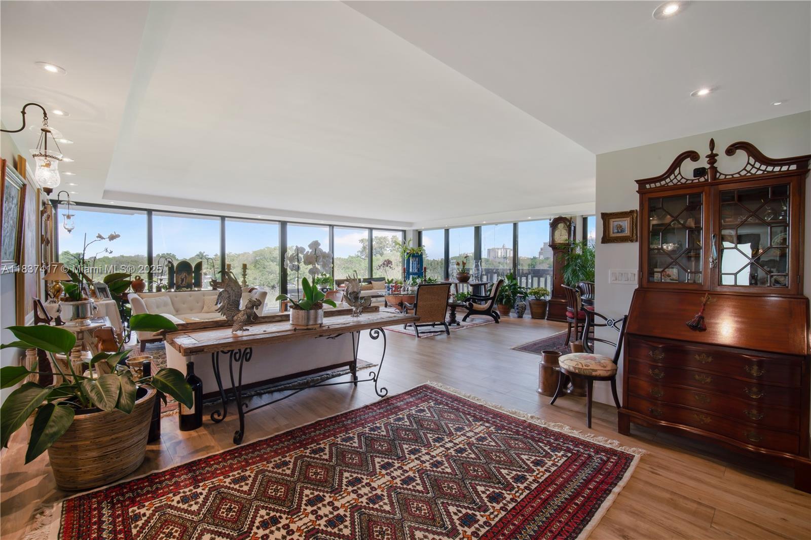 Stunning views is an understatement! You must come see this amazing unit overlooking the prestigious Granada Golf Course. Over 3,200 sq. ft. of totally and completely updated unit including kitchen, baths, flooring, impact windows and door, plus an oversized wrap around balcony. Primary suite includes his/her bath, and walk-in closets. Building has completed the 40-year certification, with no special assessments pending. Twelve units in total, only one per floor. There is no other building like this in Coral Gables. Walk to the Mile for shopping, dining, and entertainment. A must see! Call for your private tour today.