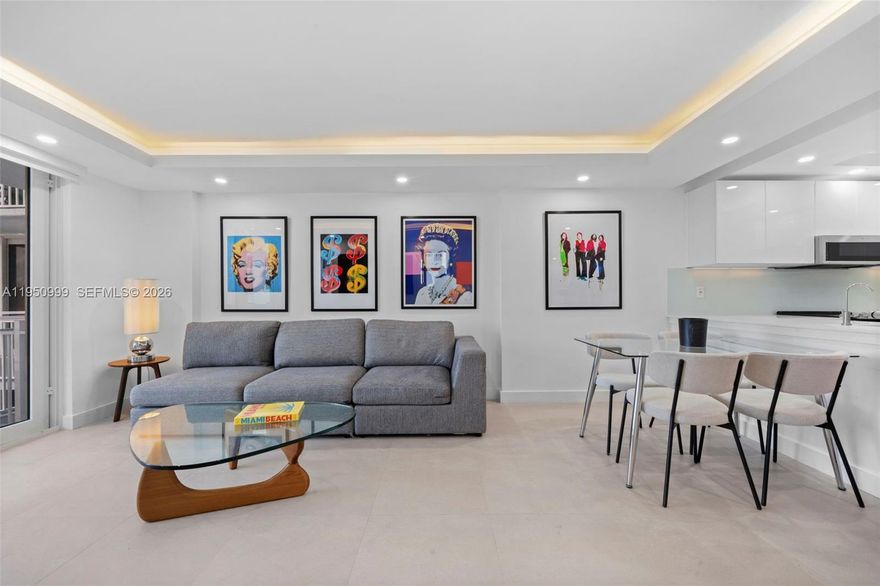 Beautiful,  totally remodeled 2 bed 2 bath apartment with direct ocean view. New ceramic floors throughout; new kitchen with high-end s/s appliances, dishwasher, oven/hob; microwave; washer/dryer in unit; fridge/freezer; 2 full bedrooms with large closets; 2 bathrooms with large showers and German sanitary-ware; new a/c; a gem on South Beach!