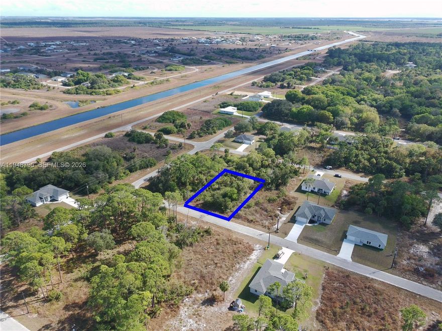 Beautiful 0.26 acre lot in Banyan Village, a community in Labelle, Hendry County. The lot is easy to clean. It is a dry, high terrain. Accessibility to electricity is excellent, as it is very close to the electric pole. Banyan Village is a planned single-family home community with around 4,000 residential lots. Located a few miles east of the town of LaBelle, Banyan Village combines "old Florida charm" with abundant outdoor recreation. It is centrally located to access the heart of Florida and both coasts. Excellent land to build the home of your dreams, or undertake a new project in this growing community.