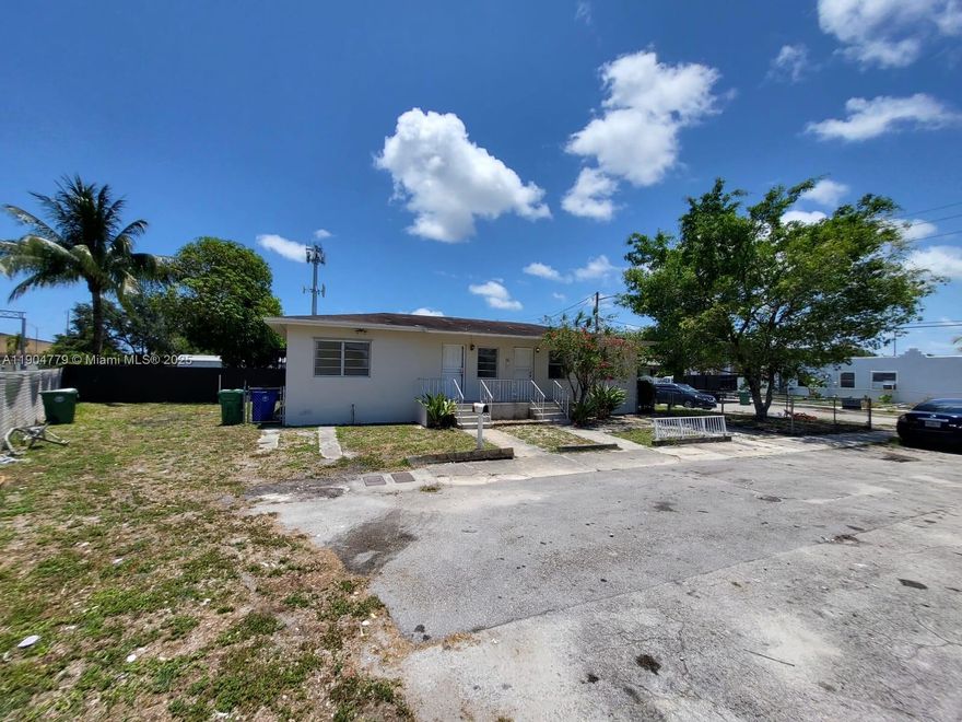 Prime Investment Opportunity in Miami’s Emerging Little River Neighborhood. Presenting a well-maintained duplex offering strong rental potential in the rapidly growing Little River area, near West Buena Vista. This 3-bed, 2-bath property is split into 2/1 + 1/1 comes with separate electric and 2 water meters, dual central A/C systems. Each unit features porcelain tile flooring updated white cabinetry, and private laundry hookups, offering amenities for tenants. The property includes split fenced backyards, a large, shared yard, and is surrounded by well kept homes, enhancing neighborhood appeal. Additional highlights: Gated lot for added security, New wooden privacy fencing, laundry room on-site, Potential for improvements or rental rate increases. 1 Unit is Leased. 1 Unit is Vacant.
