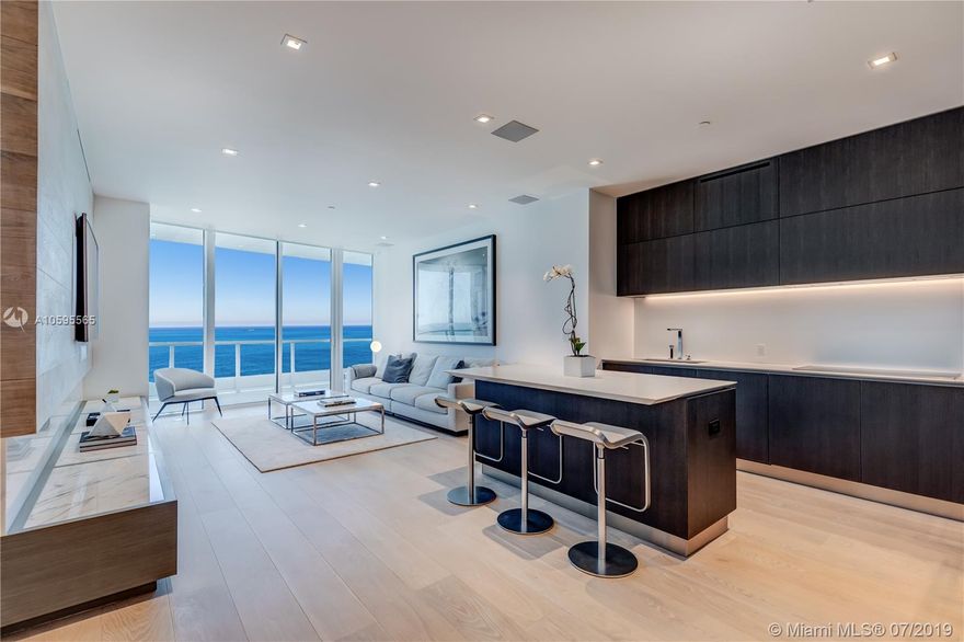 The most meticulously renovated residence at The Continuum. Designed by Lauren Jayne Design, a top NYC interior design firm. Using only the finest materials, this direct oceanfront home was completely gutted and rebuilt, including new plumbing, HVAC, & electrical systems. This 1,800 square-foot 2 bedroom 2.5 bathroom residence features 9” wide white oak flooring, custom Boffi kitchen & baths, Poliform closets, digital automation by Savant Home and Lutron Lighting. The master bath, clad in slabs of Statuary Extra marble is a work of art that will leave you speechless. Enjoy direct ocean views and terrace access from every room. The prestigious 13 acre Continuum compound offers resort-style amenities including two lagoon pools, beach club, 3 tennis courts, & fitness center,​​‌​​​​‌​‌​​​‌‌​​​‌‌‌​​‌​​‌‌​​​​ restaurant.