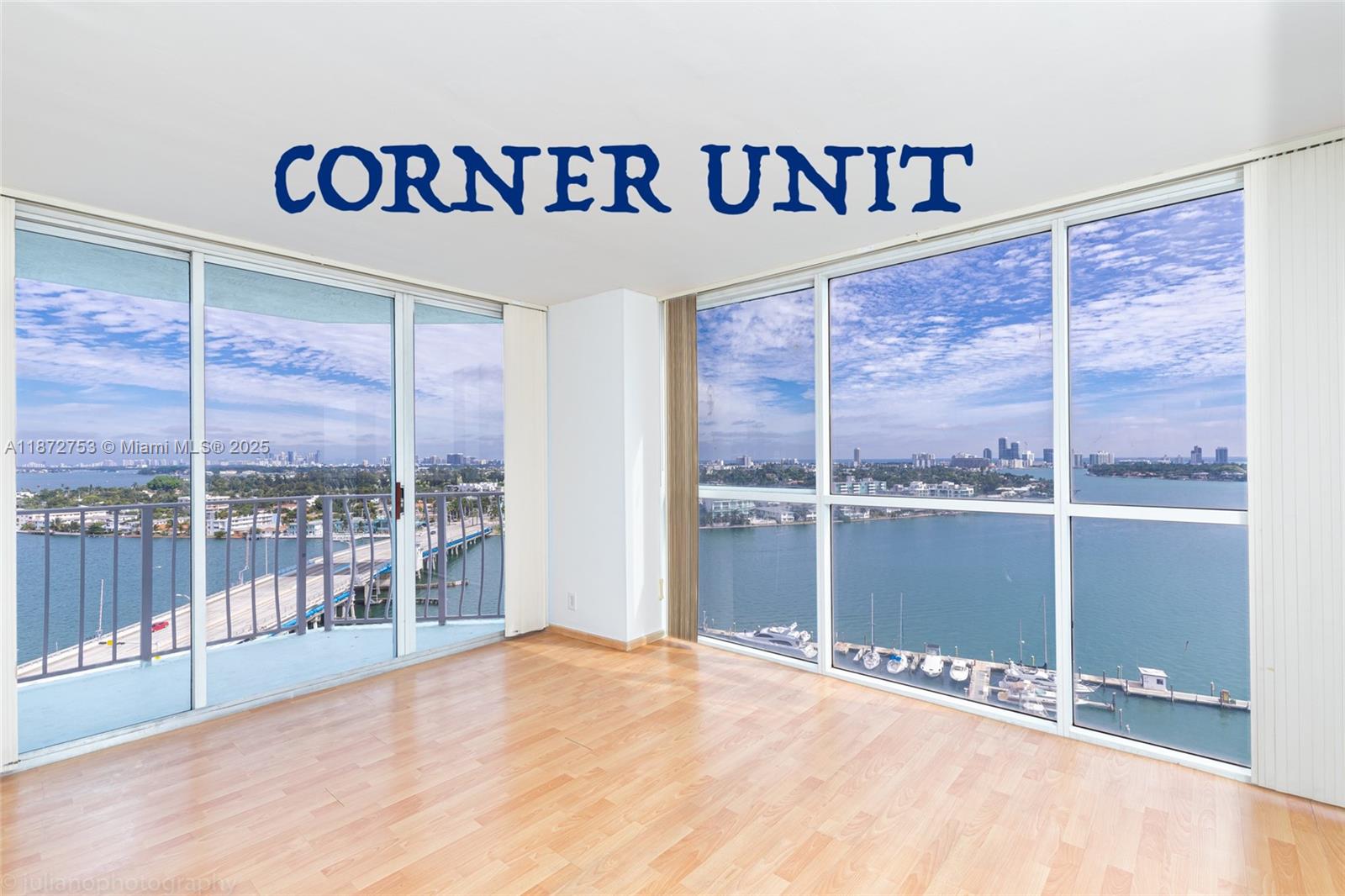 Best Price, Best Line, Best Deal in the Building!! Completely renovated 2Bed/2Bath corner unit with floor-to-ceiling windows in all areas to enjoy an amazing panoramic view of the bay from its two huge balconies, laminated wood floors throughout, kitchen features granite countertops and SS appliances. The building is full of amenities and on-site convenience: 24-hr security, Olympic-size pool, jacuzzi, laundry facilities, gym, hair salon, restaurants and marina.