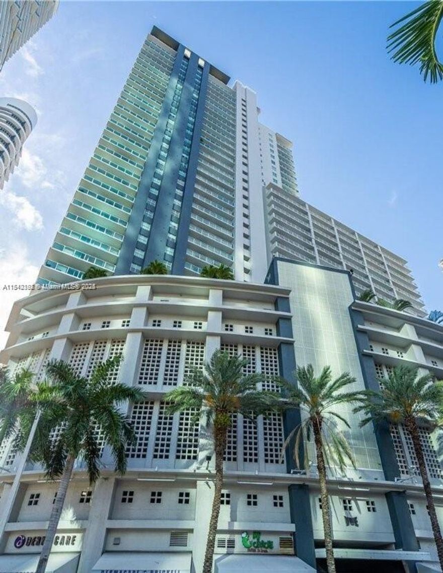 Wow! Spectacular unit with 2 bedrooms and 2 bathrooms located at Vue at Mary Brickell Village. This unit features a washer and dryer, a large balcony, and wood floors. The building offers amenities such as a gym, pool, ping pong table, 24-hour security, front desk service, and valet parking. Additionally, it includes covered assigned parking. Situated just steps away from Mary Brickell Village, with its array of restaurants, cafes, and access to the metro mover.  Don't miss out on this opportunity to invest in a rapidly evolving area! Unit is currently rented