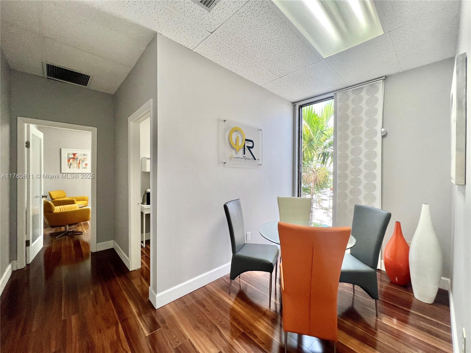 This charming 420 SF office space at 2625 Ponce De Leon Blvd offers a prime location just a block off Miracle Mile in the heart of Coral Gables. Featuring beautiful wood floors throughout, the space exudes a warm and professional atmosphere. Large windows provide stunning views of downtown Coral Gables, offering a perfect blend of natural light and urban charm. With its unbeatable walkability, you’re just steps away from a wide variety of restaurants, cafes, and shops, making it an ideal location for both business and leisure. The building has an elevator for access to the second floor. This space offers the perfect combination of a productive work environment and access to the vibrant Coral Gables lifestyle.