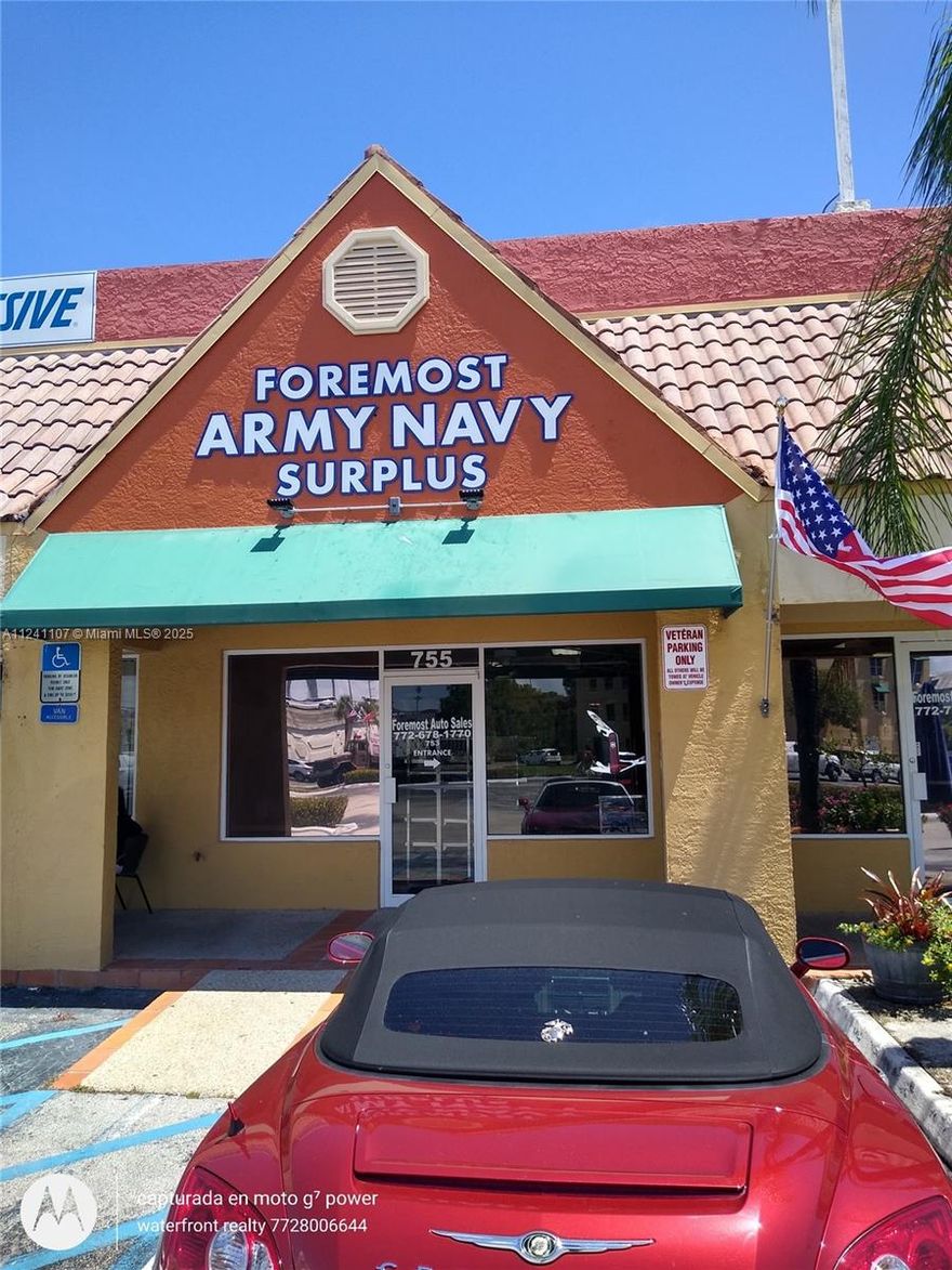 Well established military surplus store within booming Northshore Plaza by Roosevelt Bridge. In addition to military items, the store sells variety of goods for a working men, as well toy for kids, knifes and clothes. Antiques, rare to find items, curiosity items, etc. Inventory is included, guns are negotiable. Store is fully equipped and protection was added. Truck on the parking lot (for marketing) is negotiable as well. Medco knives official dealer, as well other brands

Can be a package deal with a sister store within B&A Flea Market, two for a price of one and a half.

Military Gear
MRE (Meals Ready to Eat) Individually or by the Case
Medford Knives
Case
Swiss Army
Hunting Gear
Memorabilia
ROTC Gear
Boots
Military Clothing
BDUs
Suba Diving Gear