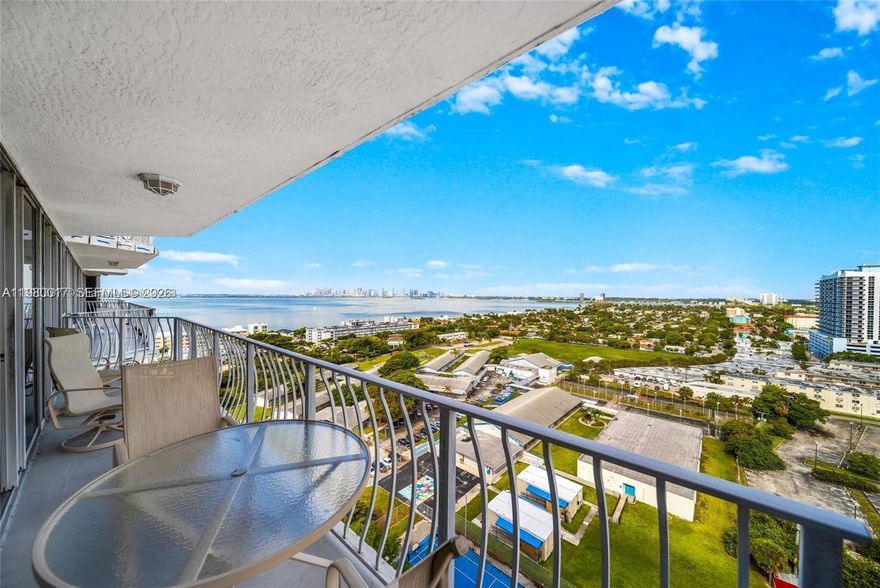 BEST PRICE IN THE BUILDING! Fantastic views of Biscayne Bay and the North Bay Village skyline. Spacious 2-bedroom, 2-bath condo with floor-to-ceiling windows throughout. Centrally located just minutes from Miami Beach, Midtown, Wynwood, and Aventura. The building offers a wide variety of amenities, including an on-site convenience store, 24-hour security, Olympic-sized swimming pool, Jacuzzi, fitness center, restaurants, beauty salon, marina, and more. Available April 1.