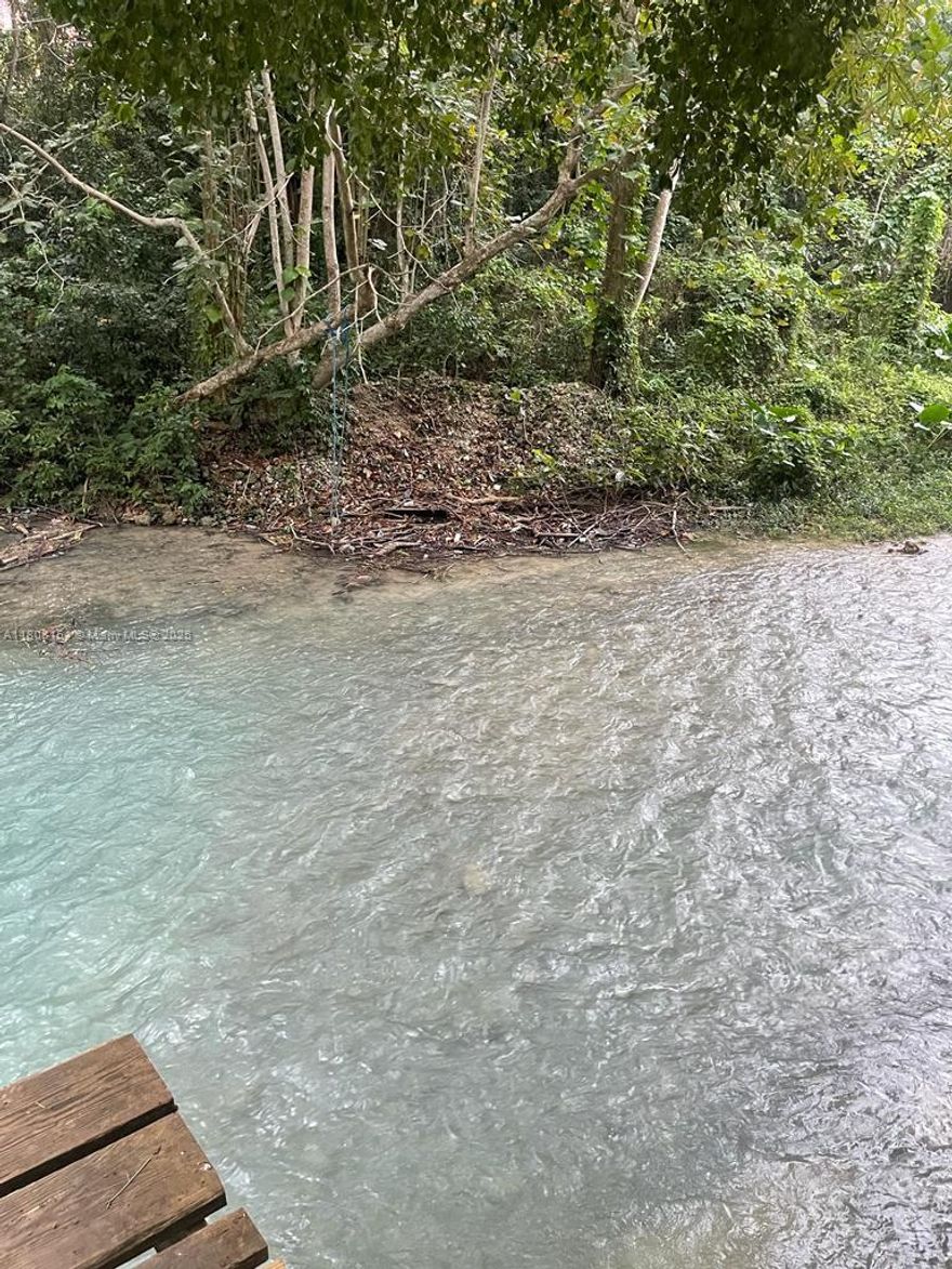 Discover unmatched luxury with this rare 90-degree riverfront estate nestled on 10 acres near Ocho Rios. Featuring a rustic 5-bed, 5.5-bath villa with guest suite, carport, and expansive patios, this property offers serenity, space, and endless potential. Surrounded by lush greenery and gushing river water, it’s perfect for a private eco-retreat, boutique hotel, or your dream home. Dive into river fun, host unforgettable gatherings, or simply enjoy nature’s masterpiece. This is more than real estate—it’s your chance to own paradise. Act now and make this once-in-a-lifetime treasure yours today!