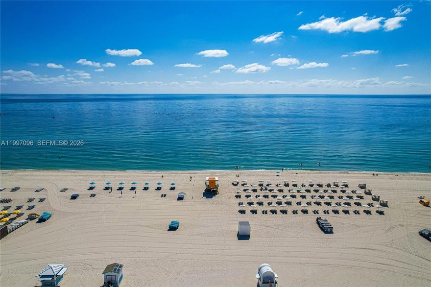 Discover the charm and warmth of this iconic oceanfront boutique condo, perfectly situated in the heart of the largest historic Art Deco district in America. This incredible penthouse apartment features 2 bedrooms, 2 bathrooms, and 2 designated parking spaces. Luxuriously appointed with marble floors and bathrooms, a custom kitchen, designer closets, and bespoke lighting, every detail is thoughtfully curated. The award-winning Michael Graves Condo offers unparalleled luxury amenities, including a private beach with chaise lounges, cabanas, towel service, and attentive staff. Additional features include a state-of-the-art gym, steam bath, sauna, massage room, a stunning mother-of-pearl lap pool with a jacuzzi, BBQ areas, pool table, card tables, air-conditioned storage, and communal bikes.