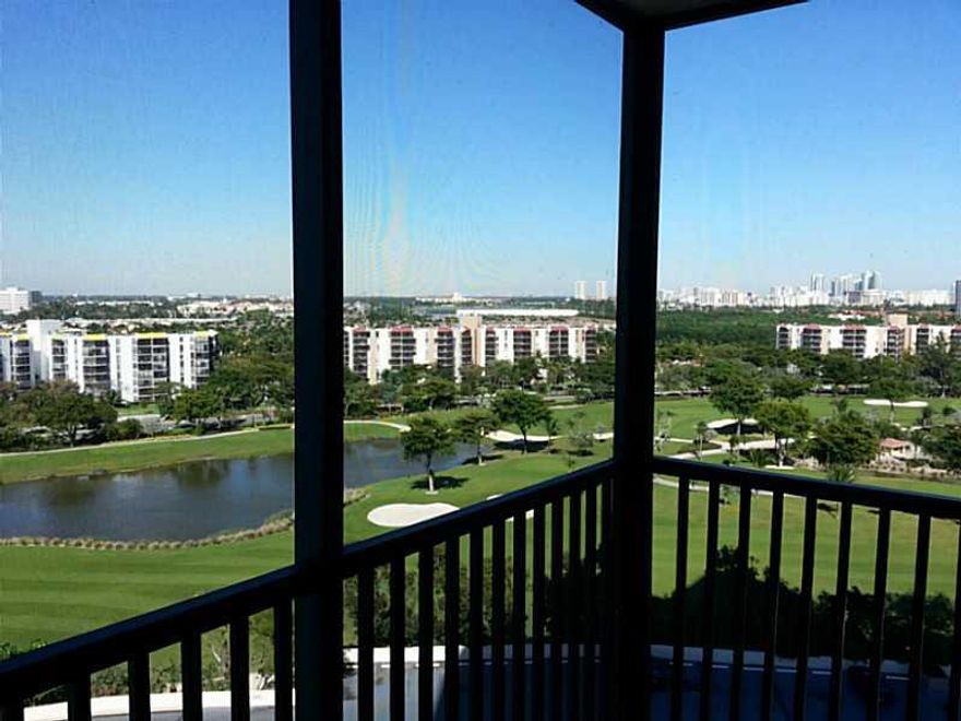 FABULOUS NORTH VIEWS, HEATED POOL, SAUNA, GREAT GYM, TILED THROUGHOUT, LOCATED IN THE MIDDLE OF THE BEST COMMUNITY IN S. FLORIDA. ENDLESS SHOPPING,MOVIES,RESTAURANTS,JOGGING TRACK,PARKS,SECURITY. NEARBY CASINOS,RACETRACK AND MUCH MORE. WALK TO HOUSES OF W ORSHIP. Unit with large balcony over looking Turnberry Golf course. Don't miss out on this great rental! This will not last. Per Association rules 2 year contracts. Recently remodeled