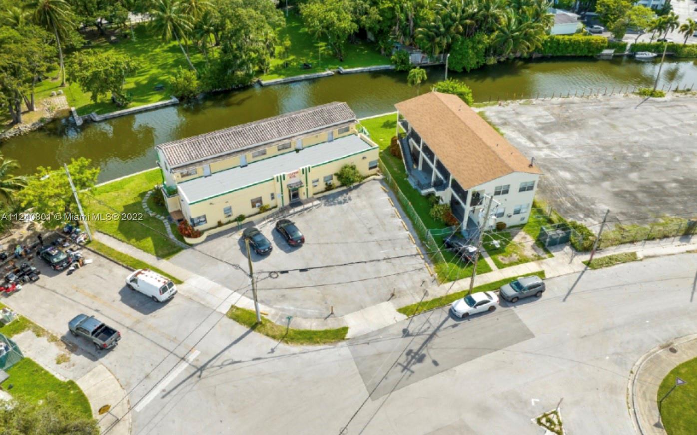 Little River RiverFront Hospitality/FoodBev/Development Site. The River Hotel offering is composed of two buildings with Hotel license, a total of 19 units, these garden style buildings are located in the Upper Eastside neighborhood of Miami. The property is ideally situated one block south of NE 79th Street and one block west of Biscayne Boulevard (US-1) on a secluded, waterfront street with major development all around it. The property has secured parking right in front of the Hotel. The River Hotel was built in 1939/1945 and is situated on a .45- acre waterfront lot. The buildings are made up of 19 studio units with approximately 500 SF. One of the two buildings have updated electric and new roof.