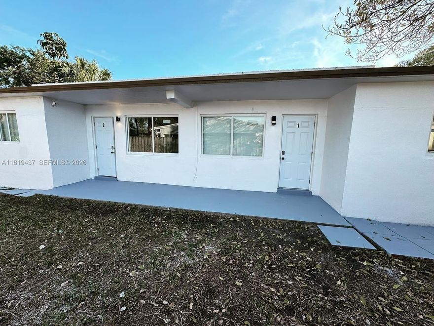 This beautifully renovated duplex in Fort Lauderdale is now available for purchase! Each unit features 2 bedrooms and 1 bathroom, complete with brand-new washers, dryers, and updated kitchen appliances including a stove and refrigerator. The property is equipped with impact windows throughout, offering added safety and energy efficiency.
Located in a growing area with multiple development projects on surrounding vacant land, this is a smart investment with strong potential for future appreciation. No flood insurance.
Both units are currently rented at $2,000/month, with leases in place through February 2026—a great opportunity for immediate rental income.