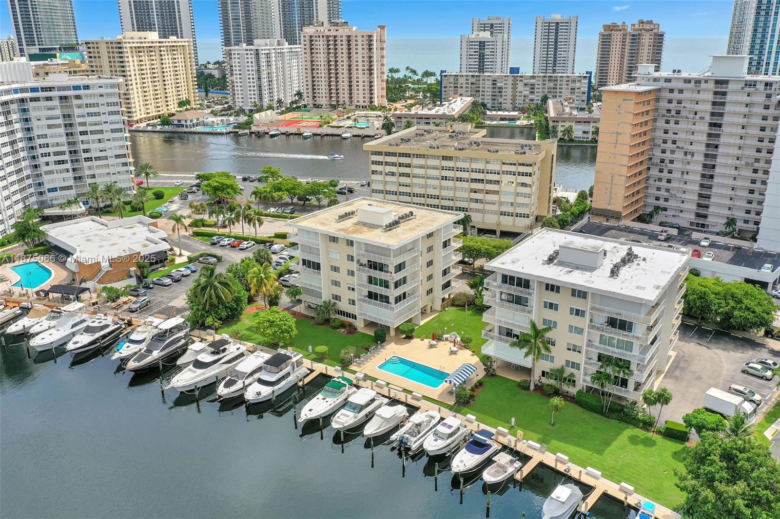 Rarely available corner 2BD/2BA in Golden Isles Towers—an intimate boutique waterfront building with marina access near the end of the cul-de-sac! This bright residence features a spacious layout, smart floor plan with private exit from secondary bedroom, and a huge wraparound balcony with partial intracoastal & skyline views. Modern upgrades include custom closets, open kitchen, accordion shutters, and abundant storage inside & outside the unit. Building has completed its 50-year recertification with all work completed & has funded reserves. Enjoy this well-maintained community with a heated waterfront pool, BBQ/lounge deck, and private transferable dockage up to 48’ for ONLY $3.50/ft. Quiet no-lease community near dining, shops, and just minutes to the beach & Ft. Lauderdale Airport.