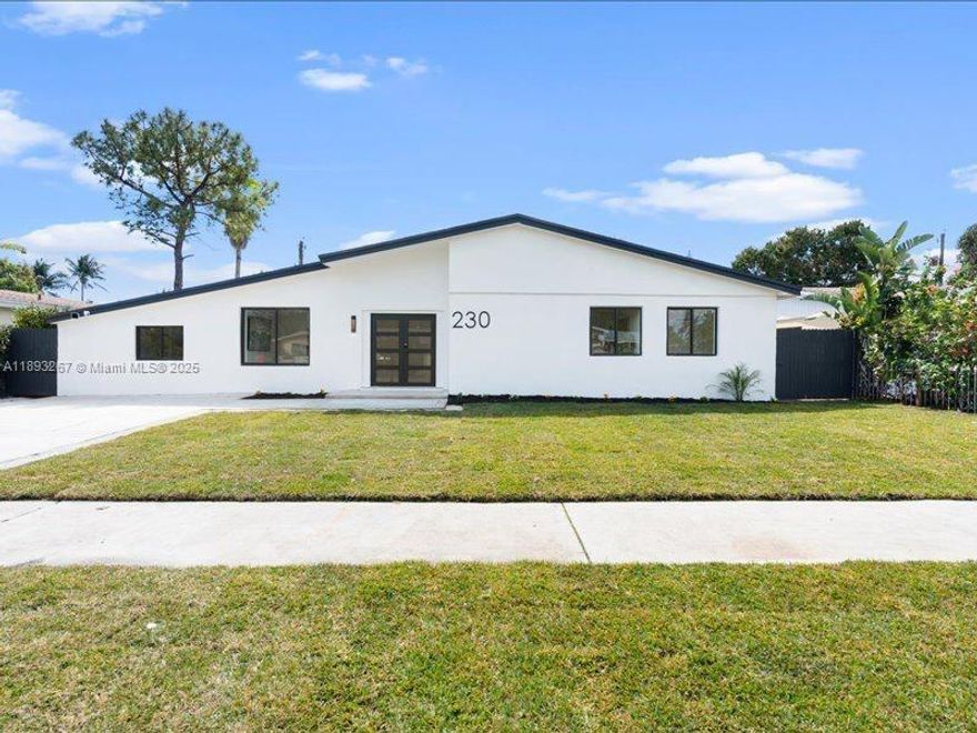 Beautifully updated 4-bedroom, 2-bath home featuring a spacious open-concept living area with tile flooring throughout. Impact windows and doors provide peace of mind and energy efficiency. The modern kitchen and bathrooms have been tastefully renovated with quality finishes. Enjoy the large backyard with a sparkling pool, perfect for entertaining or relaxing. Conveniently located near shops, dining, and major highways.