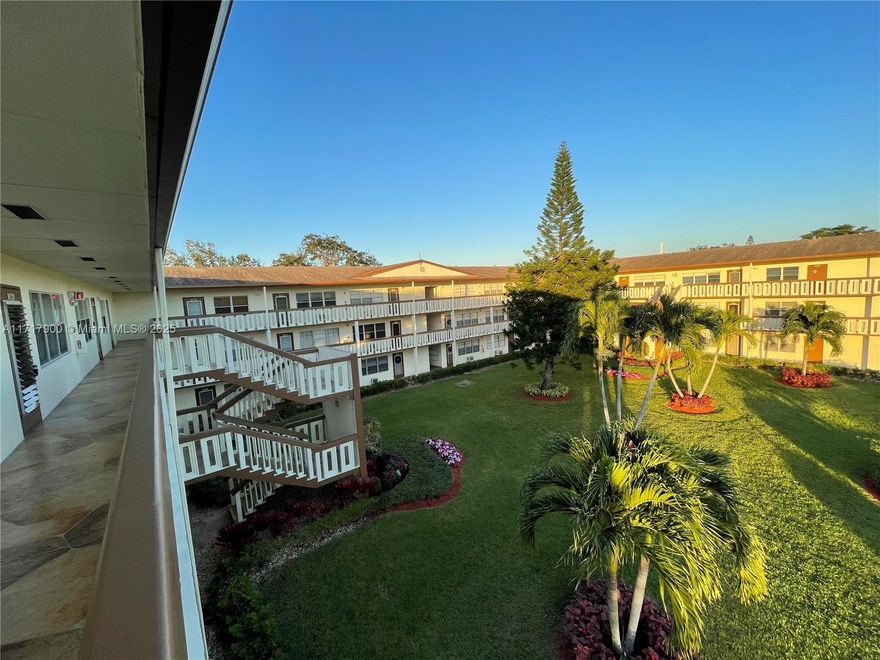 55+ Community. Updated & bright 1 Bed/1.5 Bath in Century Village, Boca Raton. Central A/C. Ready to move in with new floors & new appliances. Nice enclosed balcony to relax any time. 3rd floor interior unit, elevator, laundry room on the same floor. Close to everything, shopping malls, supermarkets, restaurants, entertainment, beaches, doctors. CENTURY VILLAGE is an active 55+ COMMUNITY, resort style living, with plenty of amenities, activities and courtesy transportation around town. Some of the amenities include indoor and outdoor pools, gym, tennis, live shows, movies, bingo, classes, restaurants, pharmacy, places of worship and more. One assigned parking and plenty of guest parking. Water and internet is included with association fee.