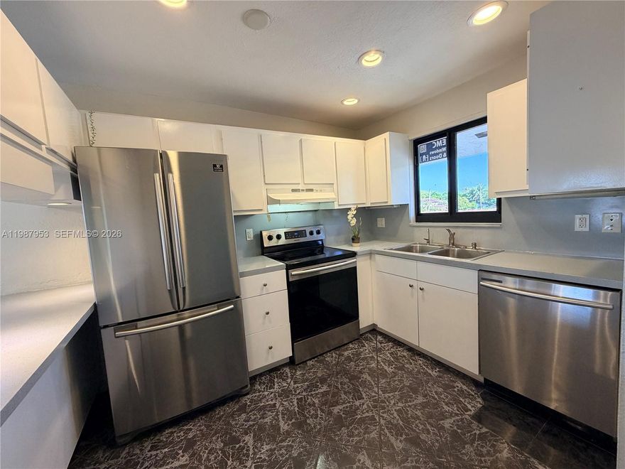 This beautifully updated second-floor unit features 2 bedrooms and 1 bathroom in the highly desirable Westchester area. The apartment offers a spacious kitchen with ample cabinetry, stainless steel appliances including a dishwasher, and an open floor plan with ample of storage. Additional highlights include a brand-new bathroom, fresh interior paint, and brand-new impact windows throughout. Lots of natural light!  Enjoy central A/C, private parking for up to 2 vehicles, and a private washer and dryer located downstairs. Ideally situated near a variety of restaurants, supermarkets, gas stations, and everyday conveniences, with easy access to major expressways, making it a perfect and convenient place to call home.  Easy to show with appointment NO HOA.