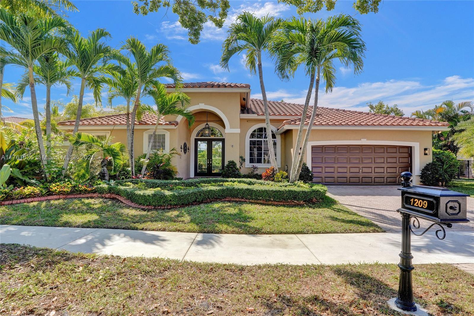 Property for Sale at 1209 Ginger Cir, Weston, Broward County, Florida - Bedrooms: 4 
Bathrooms: 3  - $1,098,111