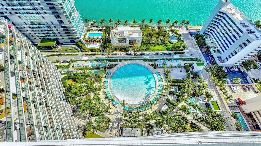 STUNNING VIEWS! Turn-key, ready-to-move in gem. This 3 bed/3 bath+ Den, Corner unit, 800SqFt wrap-around terrace featuring unobstructed Bay & Skyline Views, Sunrise and Sunset views offers unparalleled luxury and comfort with floor-to-ceiling windows with electric shades, private elevator & foyer; Gourmet Kitchen with Italian custom cabinetry, open-concept master. GRAN PARAISO is the most sought-after building in Edgewater, 5-star amenities, resort style circular heated pool, poolside cabanas, state of the art spa and fitness center, yoga and pilates room, business center, tennis courts, theatre, wine cellar and cigar lounge, teen's game room, arcade and bowling, 24hrs security + valet.