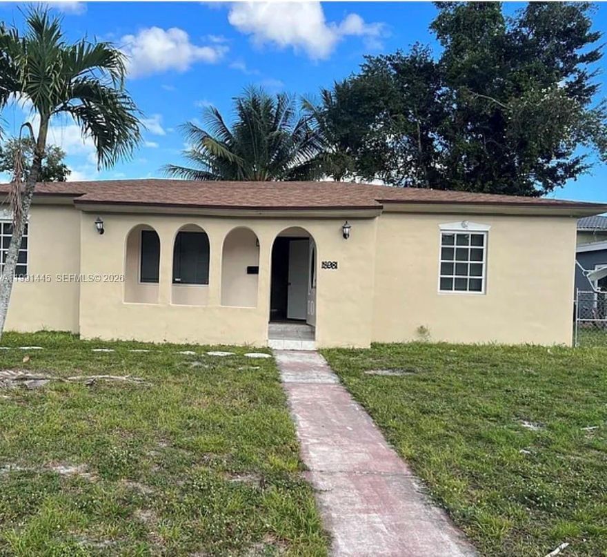 3BR/2BA home in Miami Gardens with solid structure and great potential. Needs minor updates—perfect for investors or buyers looking to add value. Currently listed for sale and rent. Tenants are section 8 property available April 15th.