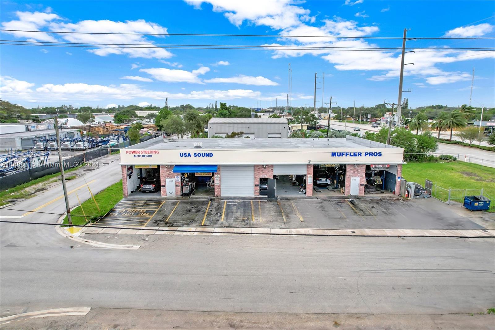 Free standing +/- 6,000 SF corner warehouse building. Concrete block, four bay industrial warehouse. Two bays at 2,000 SF, two bays at 1,000 SF. 14 foot ceilings with 12 foot door clearance. 6 grade level roll up garage doors. Investment opportunity asset, 100% fully tenant occupied. Prime location off SR-7, minutes to I-95 and the Turnpike. Do NOT disturb tenants.