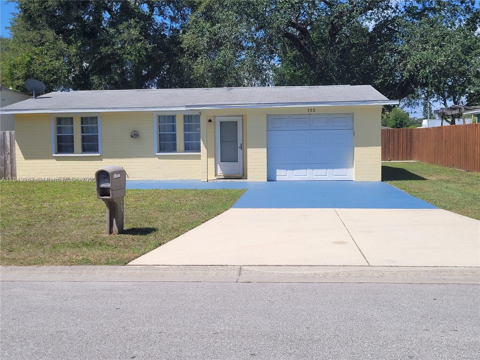 Beach theme home for first time home buyers, buyers looking to downsize or perfect for an investor!! 2 bedroom, 1 bath with a option to convert secondary living room to primary bedroom. Relax in your formal living room or enjoy entertaining in the formal dining room. New kitchen, floors, bathroom, plumbing and electric. separate sliders to the back entrance to the screened porch and backyard. Huge lot with room for future add on such at in-law suite. Inside laundry and a garage. Conveniently located near the Speedway and just a few mins drive to the beach, shopping, hospitals, and so much more!! Turnkey ready!! Call today!