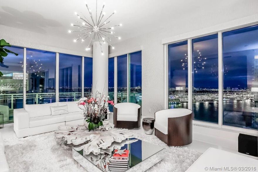 Simple & sophisticated décor compliment this magnificent condo’s modern design. Recently remodeled, this condo has left no detail unimagined. This Savant smart home system, can be run entirely from your cell phone or I-Pad. Whether you want to play music, open or close shades, watch television or dim the lights, everything is possible with just the touch of your fingertips. Featuring a Leicht designed gourmet kitchen, Thermador appliances, ceramic glass floors, custom stereo system, & media room.