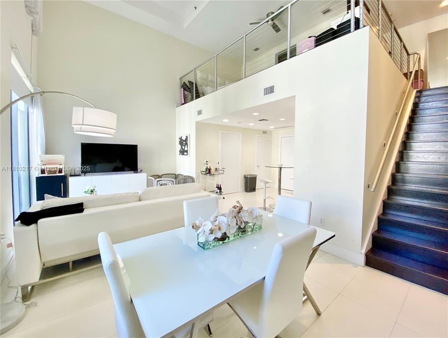 A rare opportunity to own one of Brickell's largest one-bedroom lofts. This amazing corner unit features 20' ceilings and includes a full size kitchen, living and dining room. This spacious loft is located in Miami's Financial District, just minutes from South Beach, Coconut Grove, Coral Gables, Miami airport, and Wynwood/Design District. Enjoy four amazing eateries on the first floor of the building and walk to Mary Brickell Village, Brickell City Centre, top of the line restaurants and bars, grocery stores, and more. The amenity-filled building offers a large pool and spa, ample pool-side seating, updated gym, sauna, lounge room, billiards room, massage room, wine & cigar locker room, 24hrs security, valet and more. 1 assigned parking space included. Amazing tenant in place!
