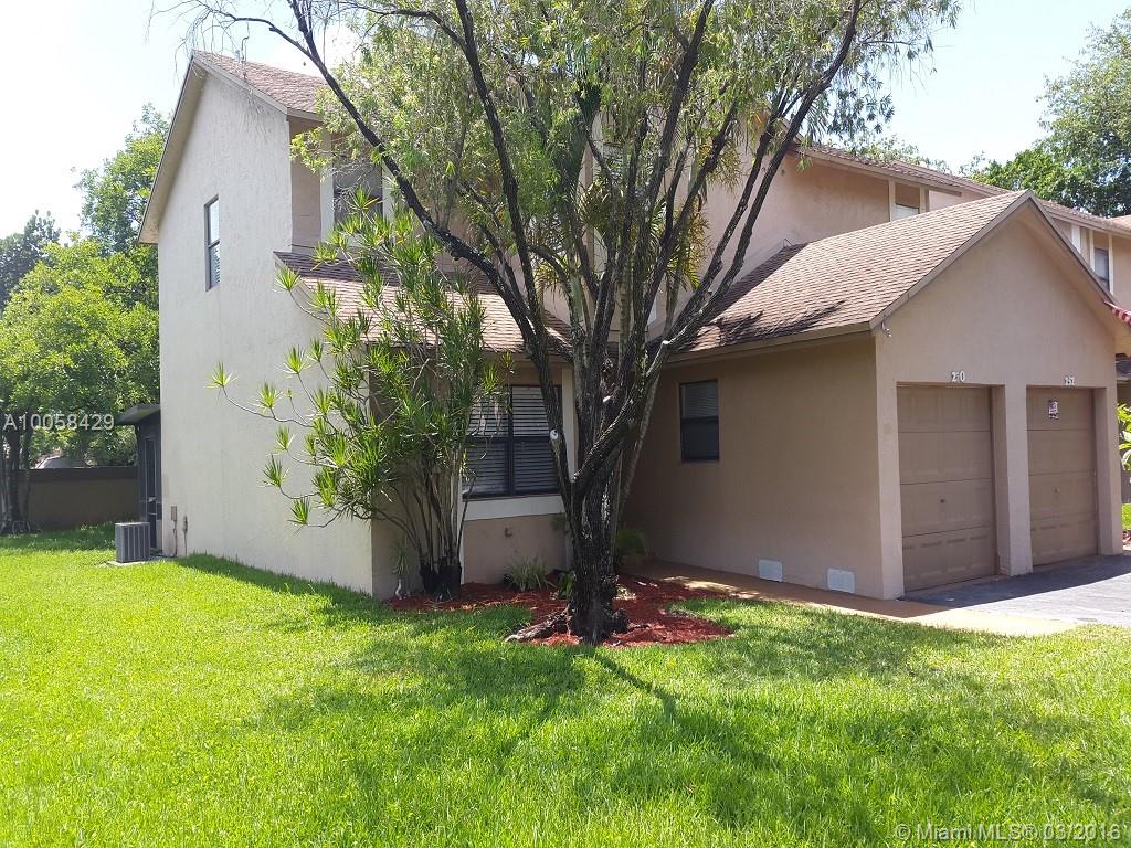 Beautiful corner townhouse 3 bedrooms, 2.5 baths with garage, new Kitchen with Stainless Steel appliances, granite countertop, tile downstairs, screen patio, master bedroom with walking closet, new vanities in bathrooms. Very easy to show!